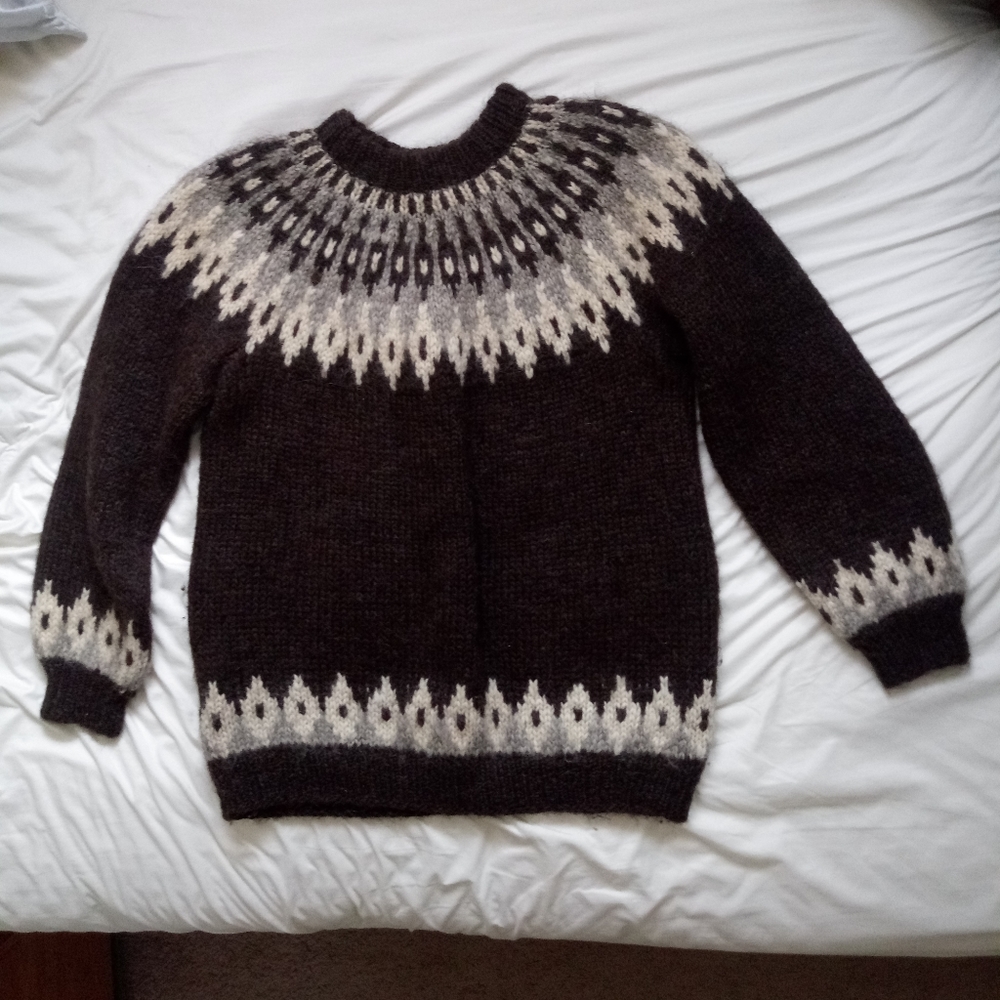 Oversized wool sweater from Iceland